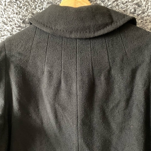 Women’s 100 percent Black Cashmere Overcoat Size M - Picture 10 of 16